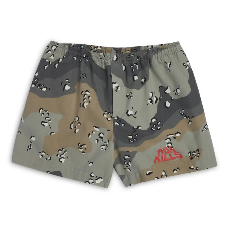 ATK GREY CAMO SHORTS sold by Gallery Dept.