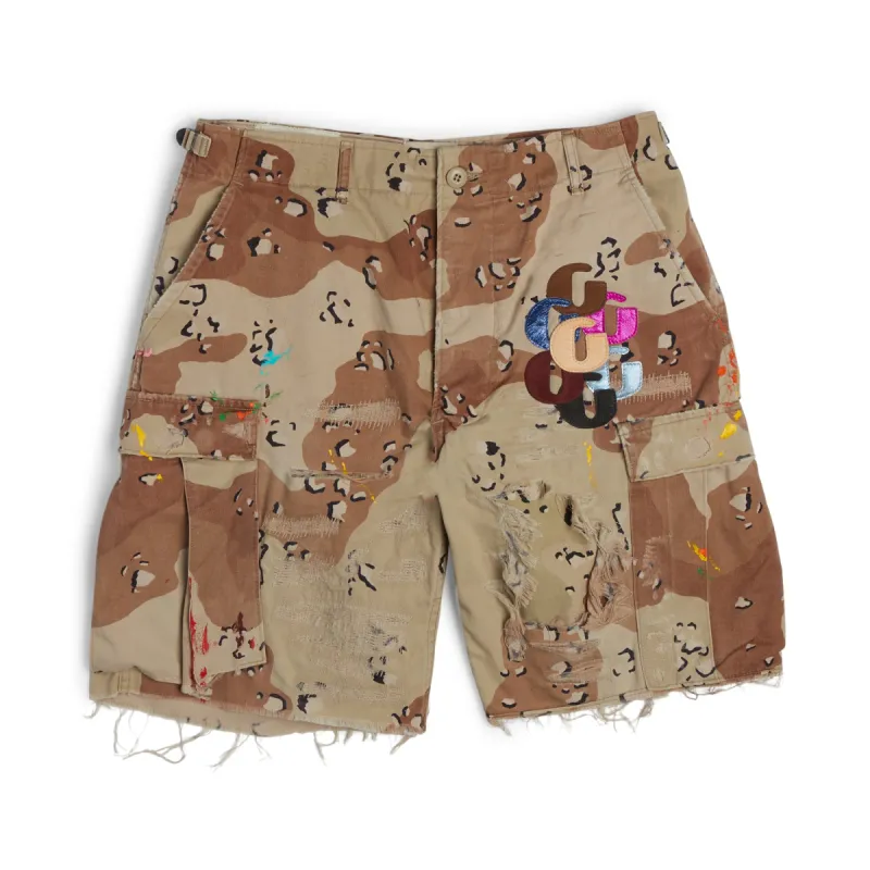 G PATCH CHOCOLATE CHIP CAMO CARGO SHORTS sold by Gallery Dept.