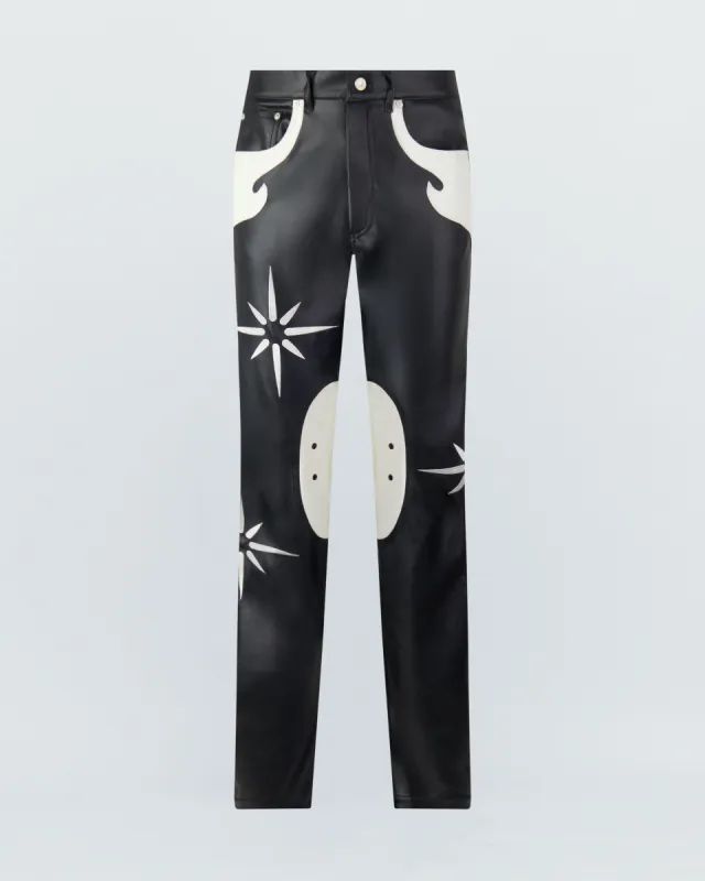 FLOWER RIDER  FAUX LEATHER PANTS sold by KUSIKOHC