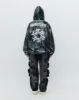 BURN PRINT ZIP-UP  FLEECE HOODIE sold by KUSIKOHC