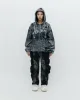 BURN PRINT ZIP-UP  FLEECE HOODIE sold by KUSIKOHC