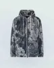 BURN PRINT ZIP-UP  FLEECE HOODIE sold by KUSIKOHC