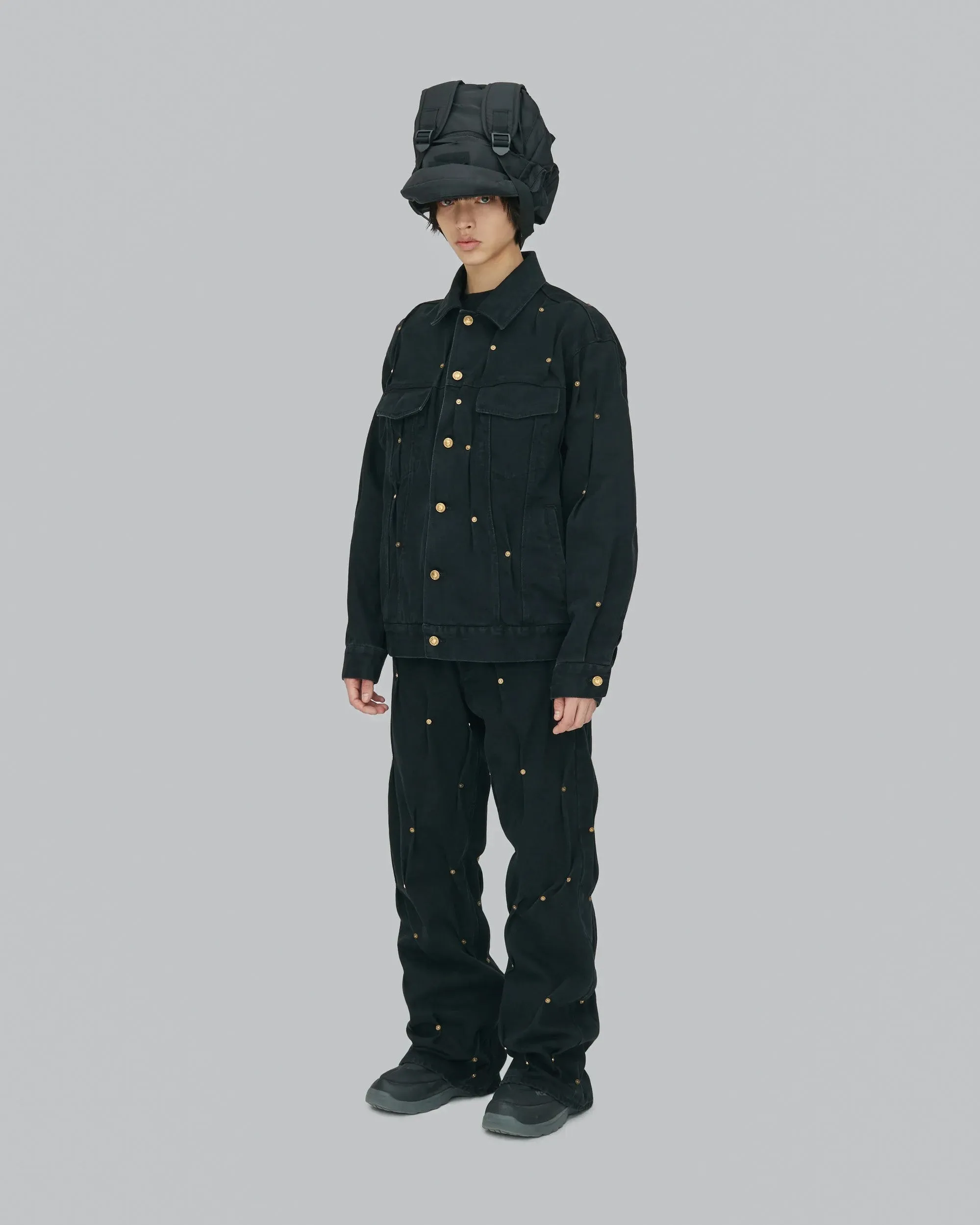 MULTI RIVET DENIM JACKET BLACK sold by KUSIKOHC product image thumbnail 2