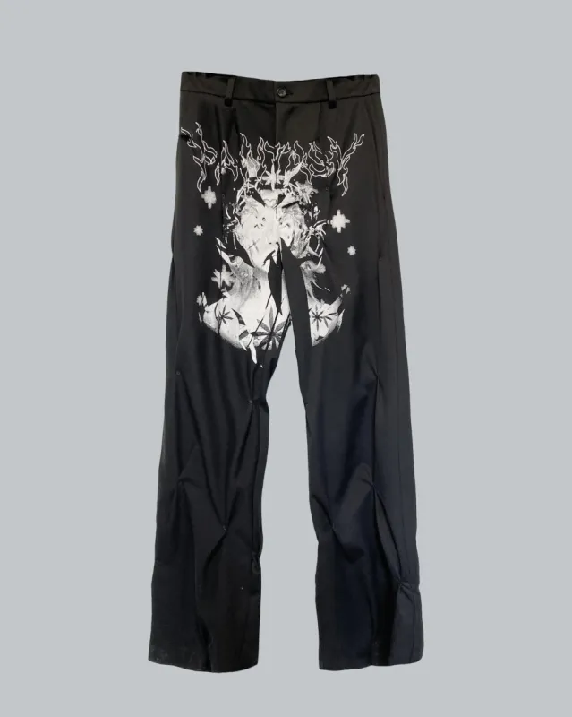 EYELET PANTS WITH PRINT made by KUSIKOHC