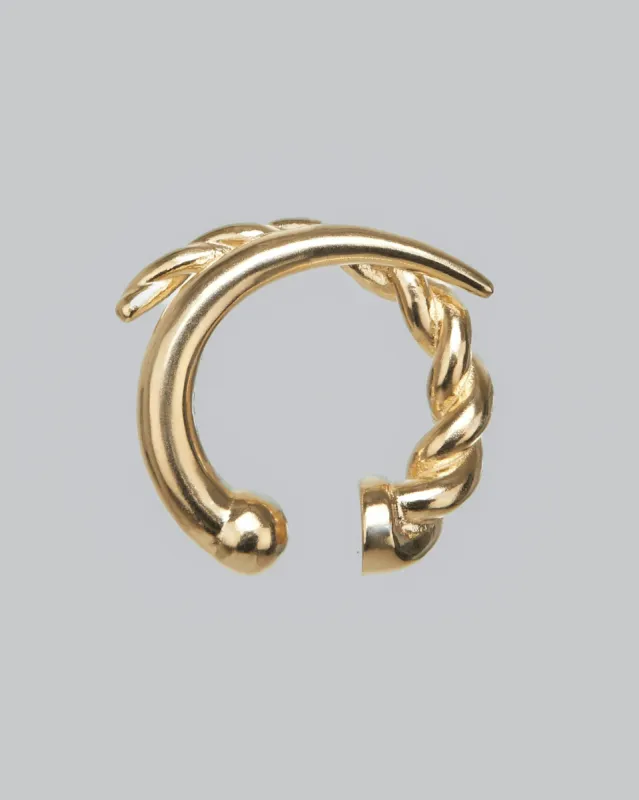 GOLD HALF TWIDDLE EAR CUFF made by KUSIKOHC