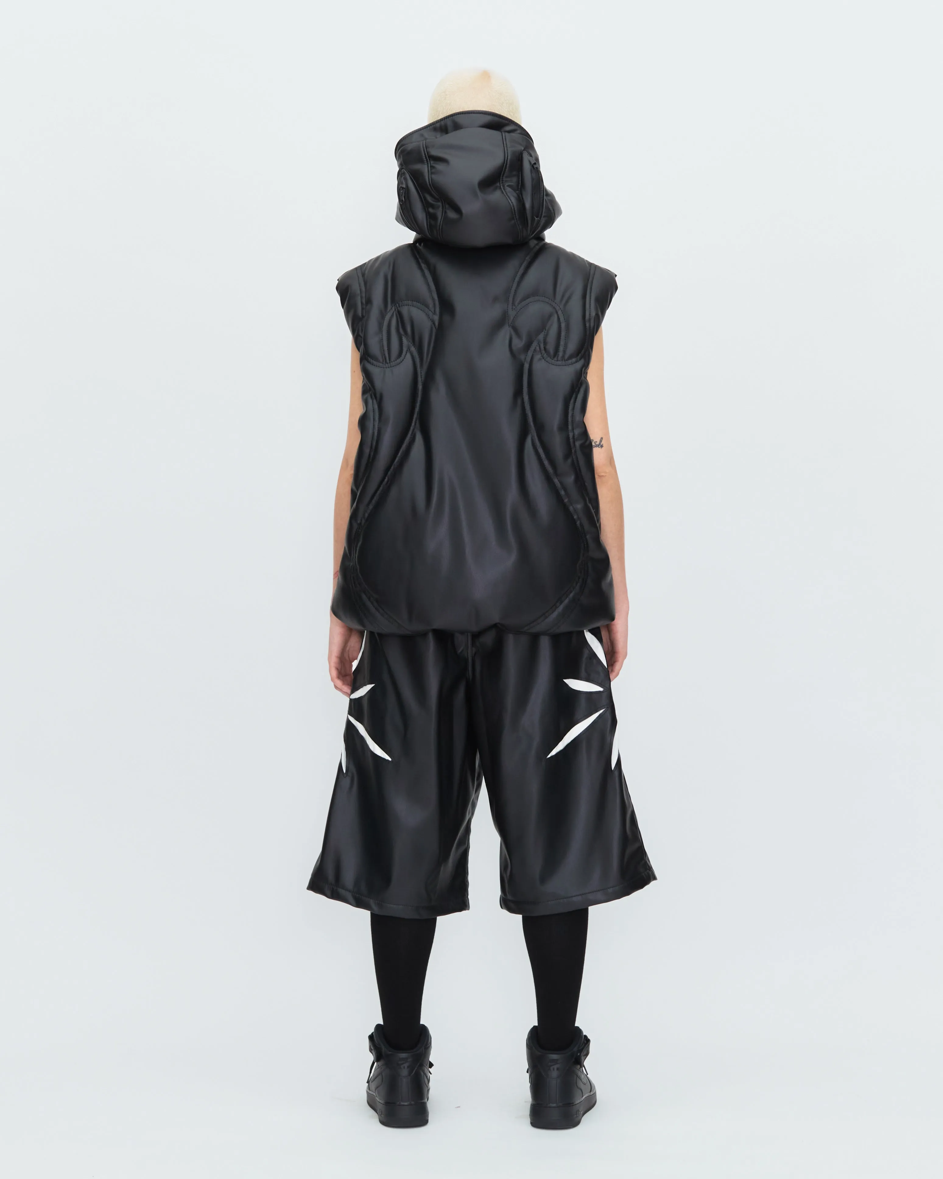 PADDED HELMET FAUX LEATHER VEST sold by KUSIKOHC product image thumbnail 5