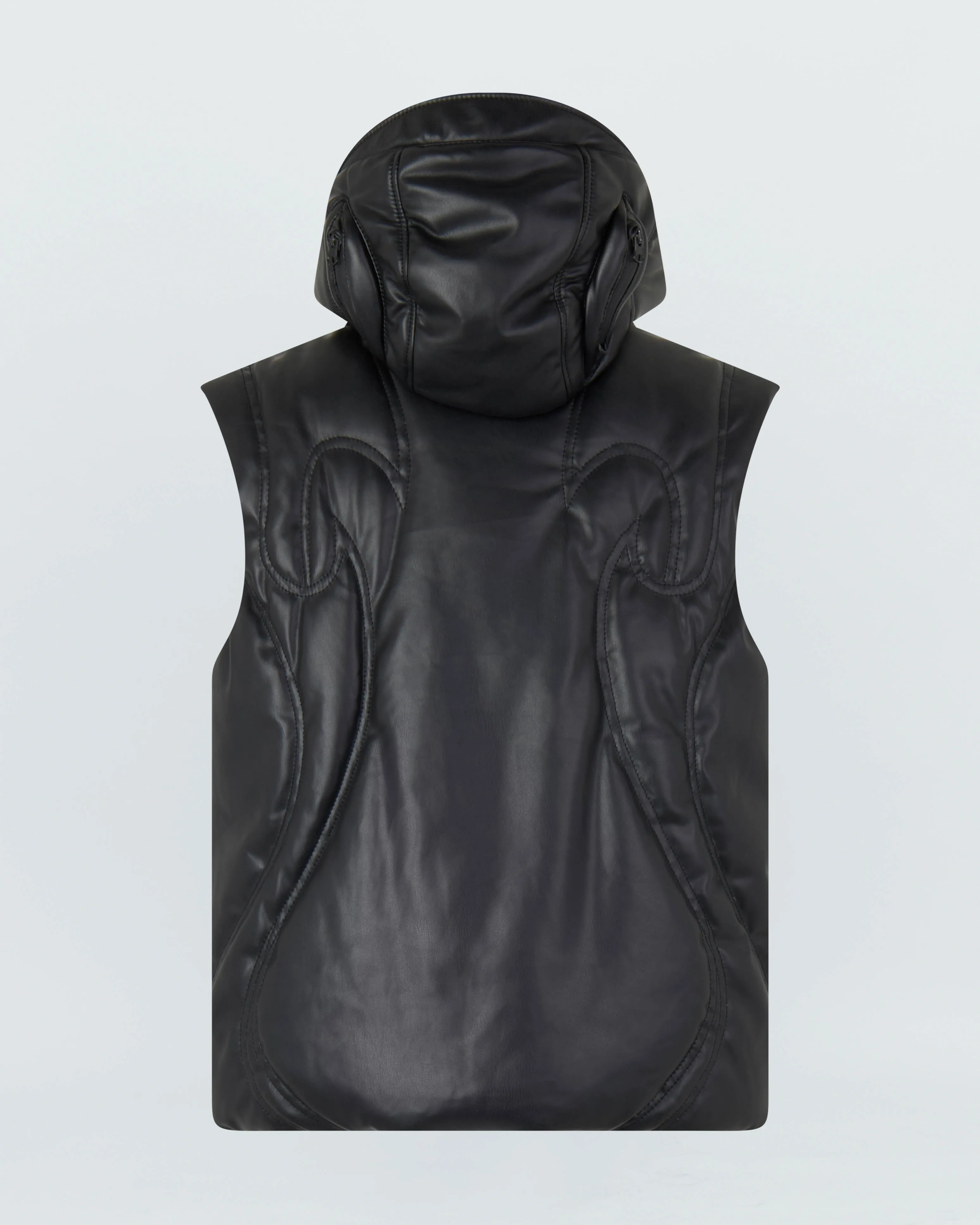 PADDED HELMET FAUX LEATHER VEST sold by KUSIKOHC product image thumbnail 2
