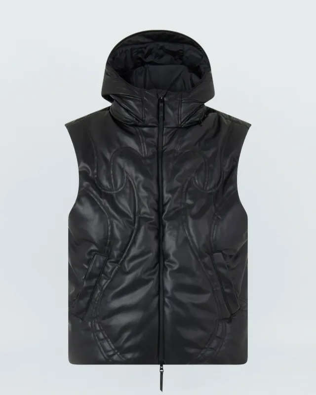 PADDED HELMET FAUX LEATHER VEST sold by KUSIKOHC