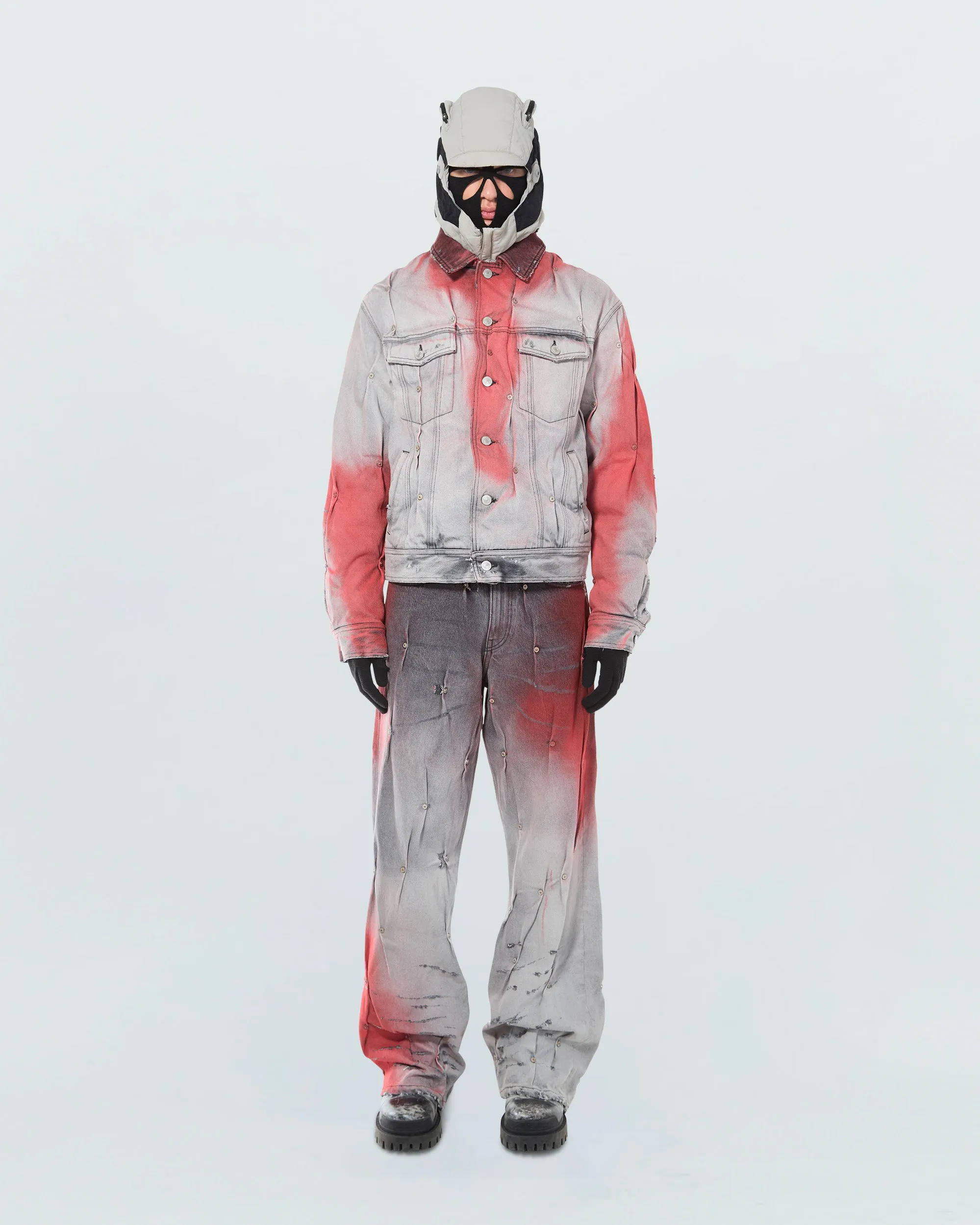 PADDED MULTI RIVET DENIM JACKET sold by KUSIKOHC product image thumbnail 3