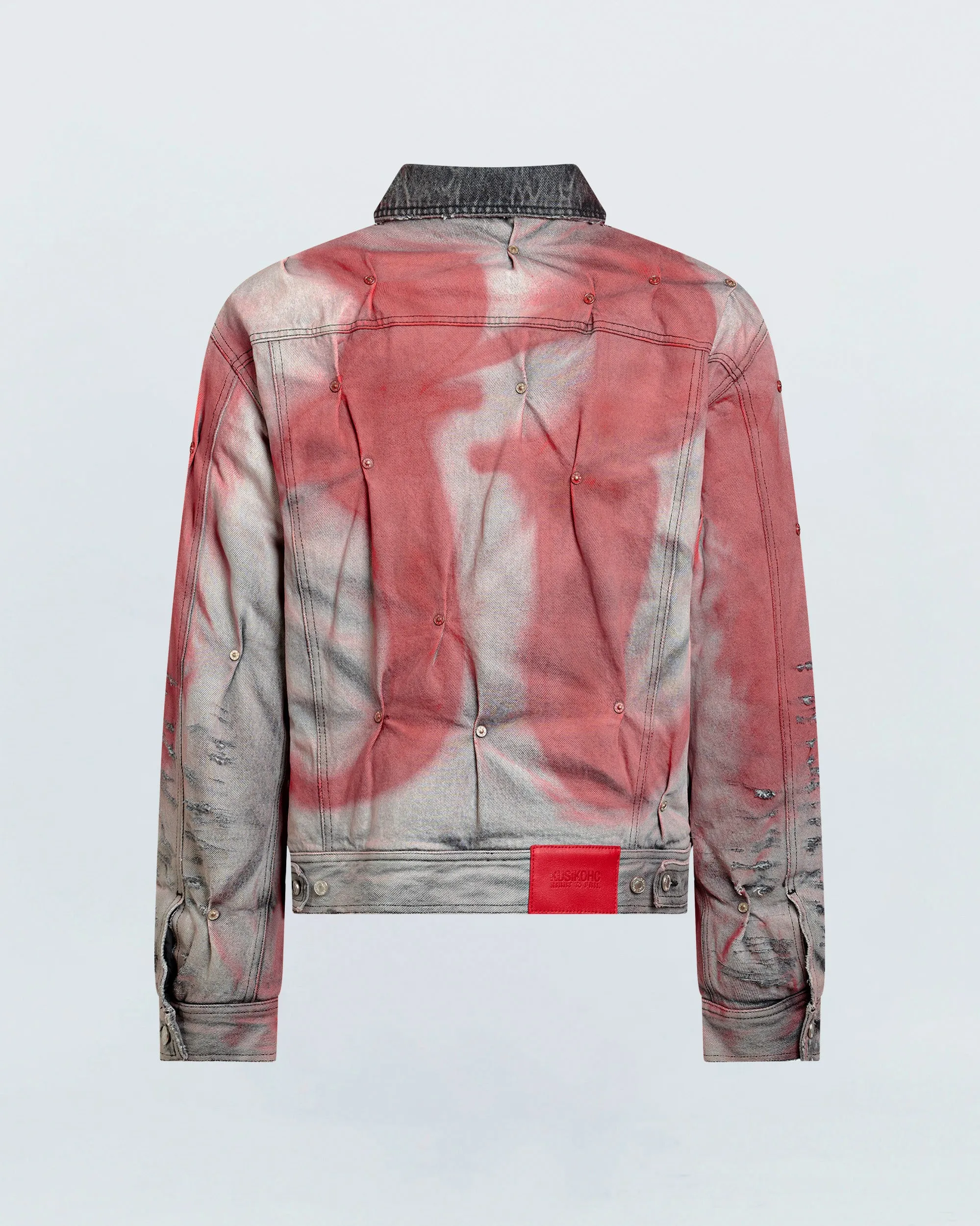 PADDED MULTI RIVET DENIM JACKET sold by KUSIKOHC product image thumbnail 2