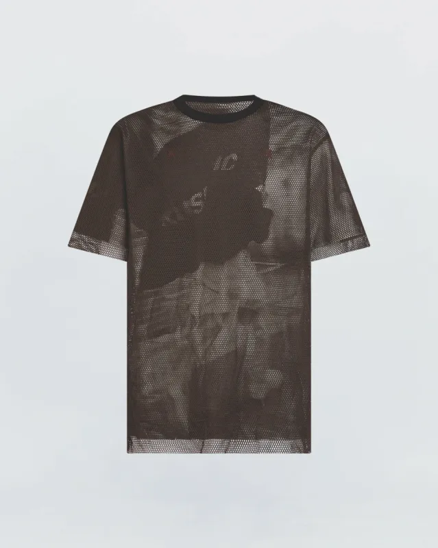 PRINTED MESH T-SHIRT sold by KUSIKOHC