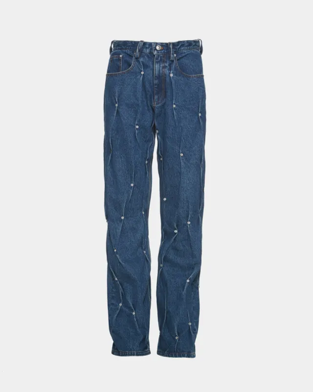 MULTI RIVET DENIM PANTS sold by KUSIKOHC