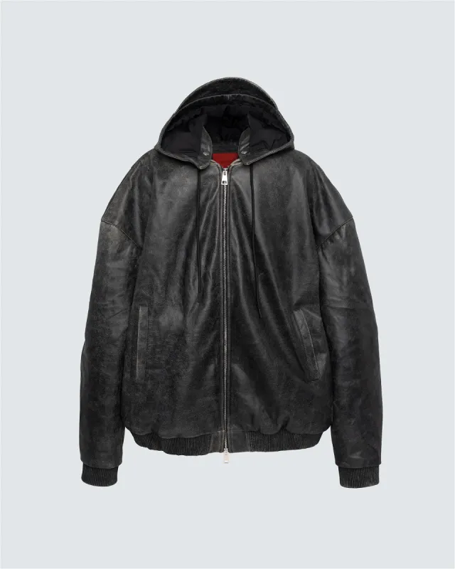 LEATHER BOMBER JACKET sold by KUSIKOHC