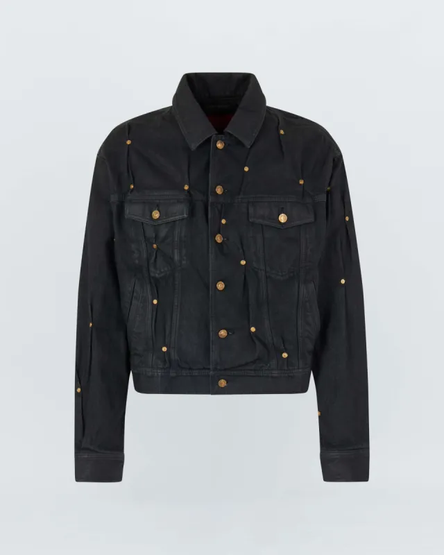MULTI RIVET DENIM JACKET sold by KUSIKOHC