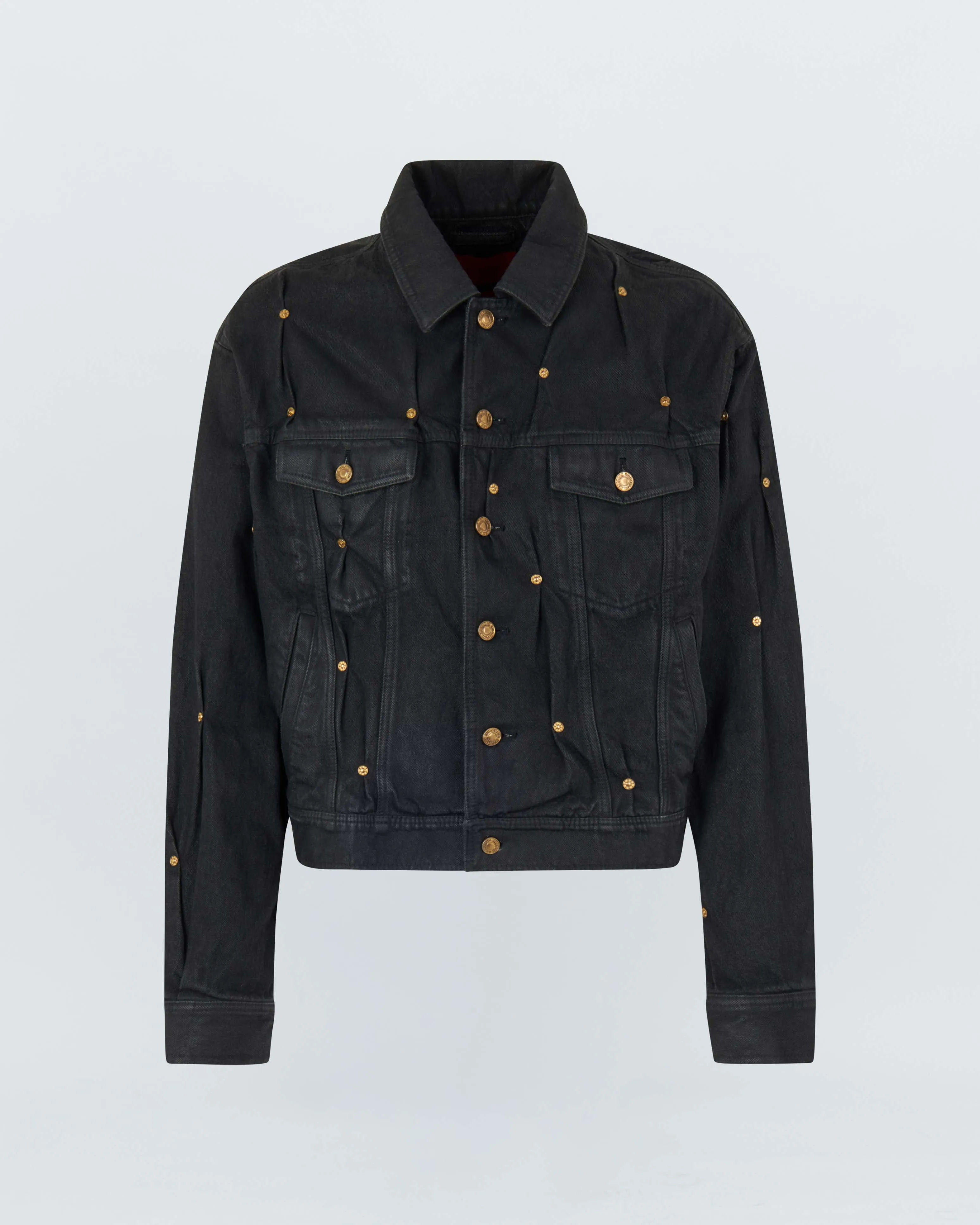 MULTI RIVET DENIM JACKET sold by KUSIKOHC