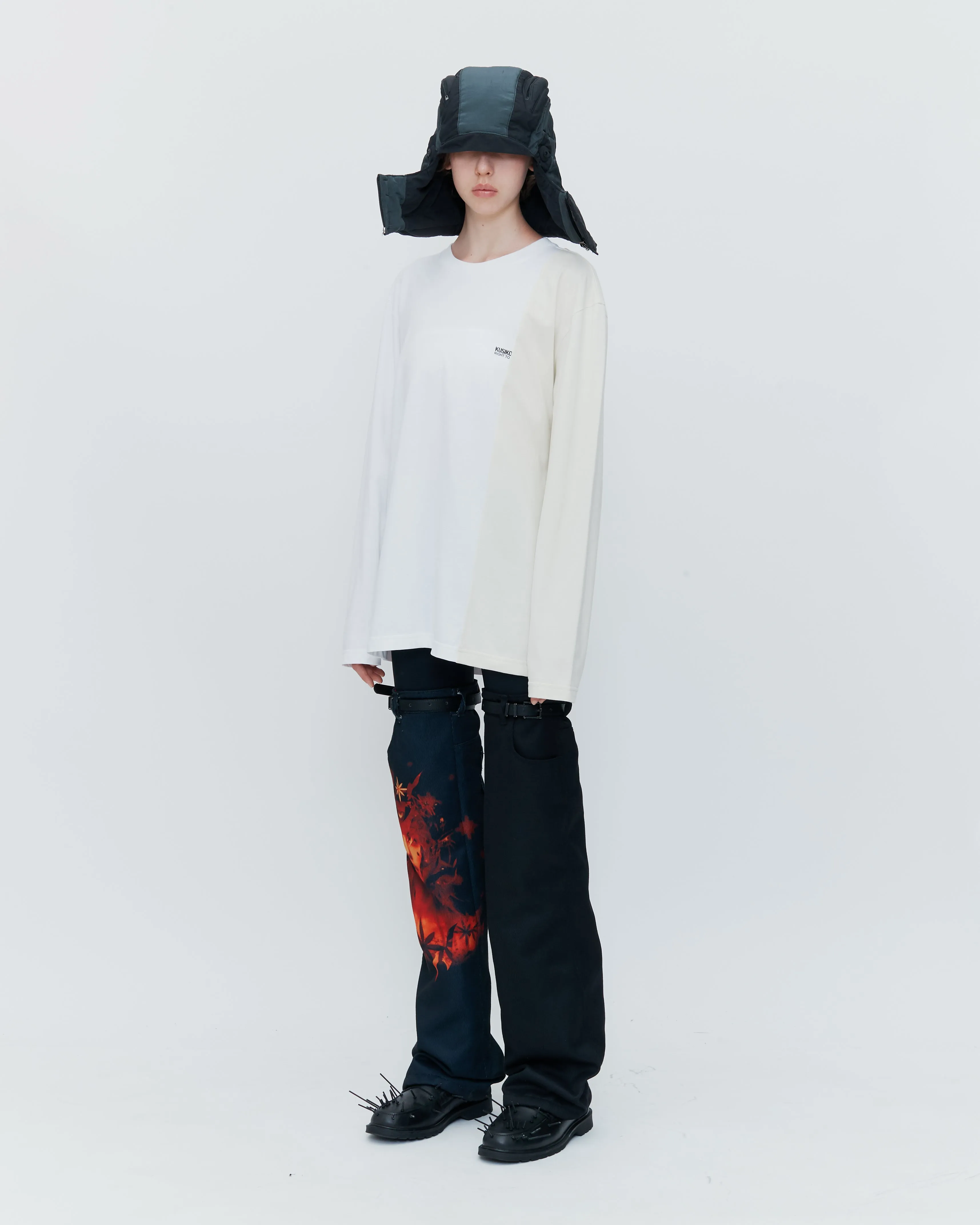 COLOR BLOCK LONG SLEEVE T-SHIRT sold by KUSIKOHC product image thumbnail 3