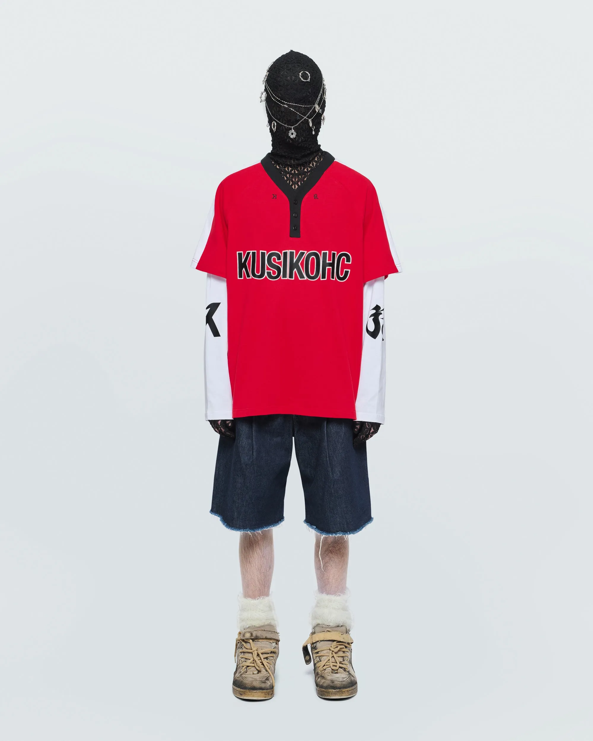 BASEBALL LONG SLEEVE POLO sold by KUSIKOHC product image thumbnail 3
