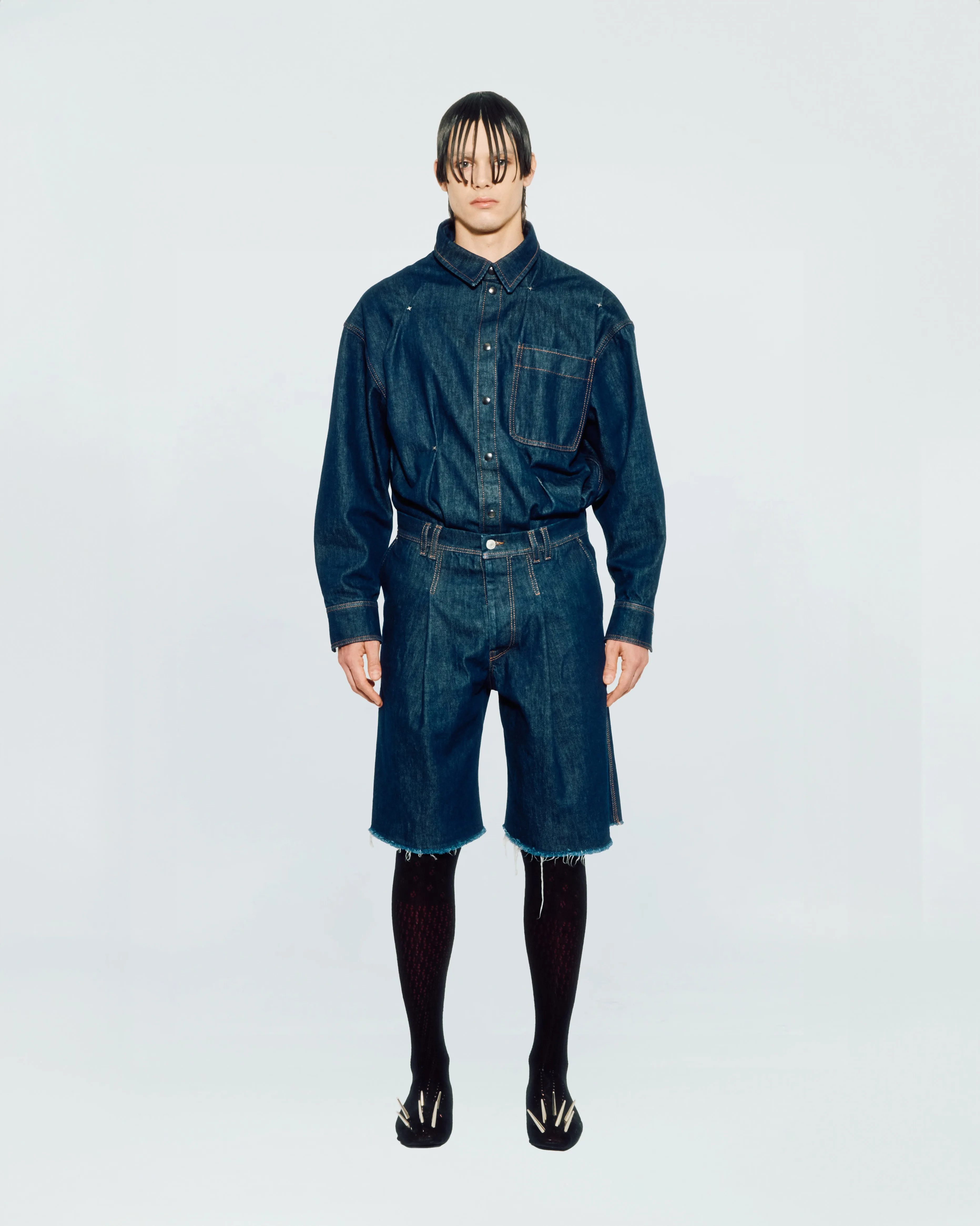 DART DENIM SHORTS sold by KUSIKOHC product image thumbnail 3