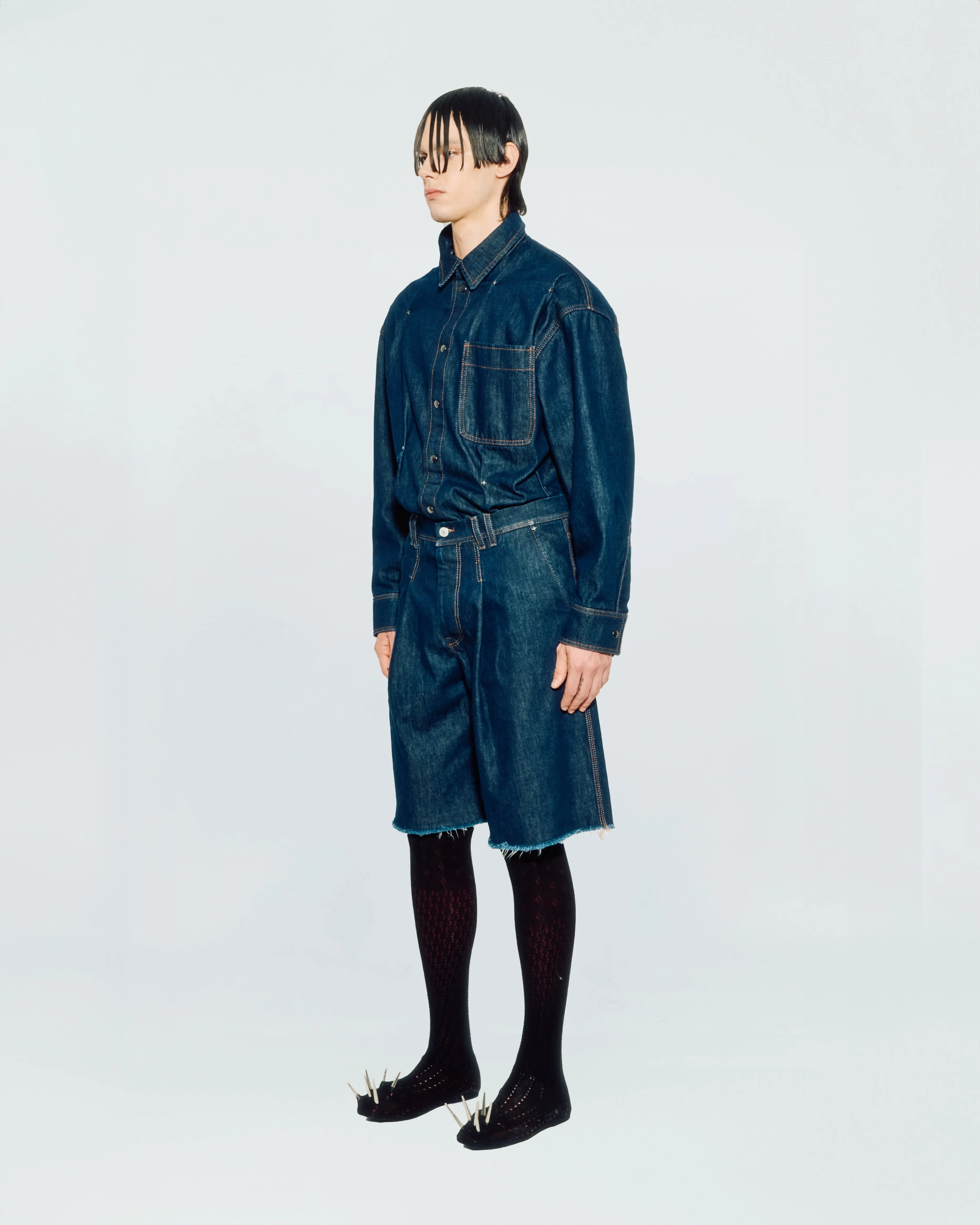 DART DENIM SHORTS sold by KUSIKOHC product image thumbnail 4