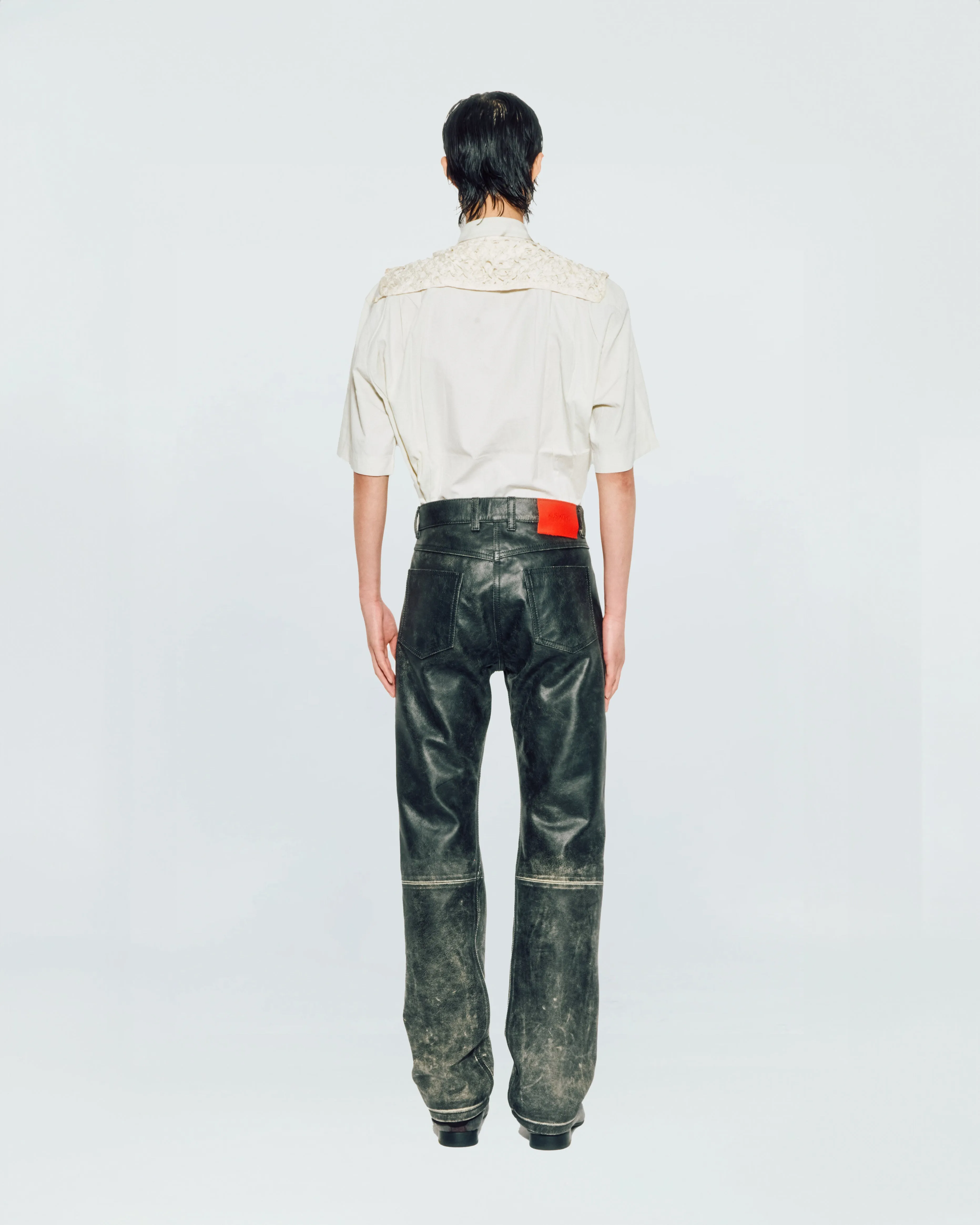 BLACK LEATHER PANTS sold by KUSIKOHC product image thumbnail 5