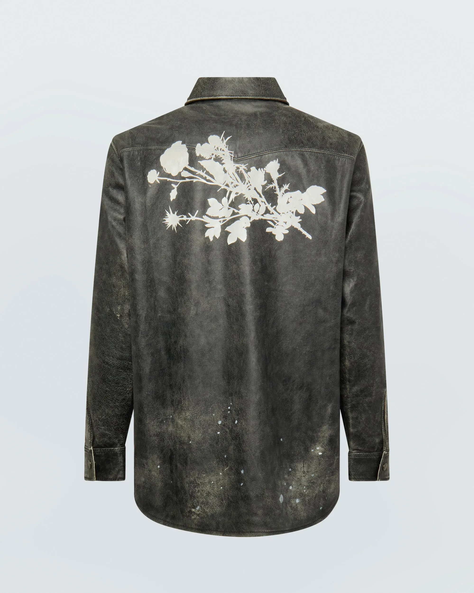 BLACK LEATHER PRINTED SHIRT sold by KUSIKOHC product image thumbnail 2