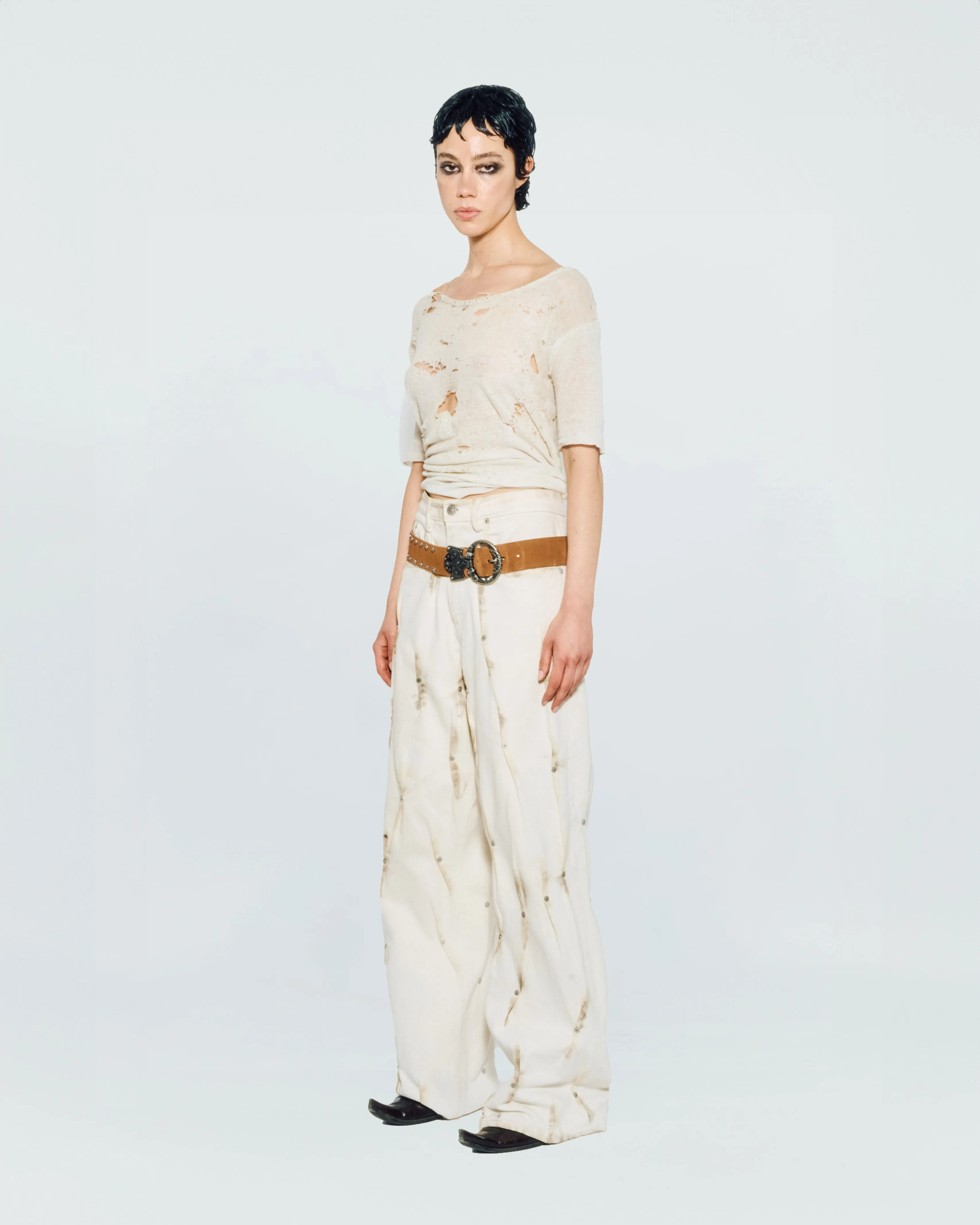 MULTI RIVET BURN PANTS sold by KUSIKOHC product image thumbnail 4