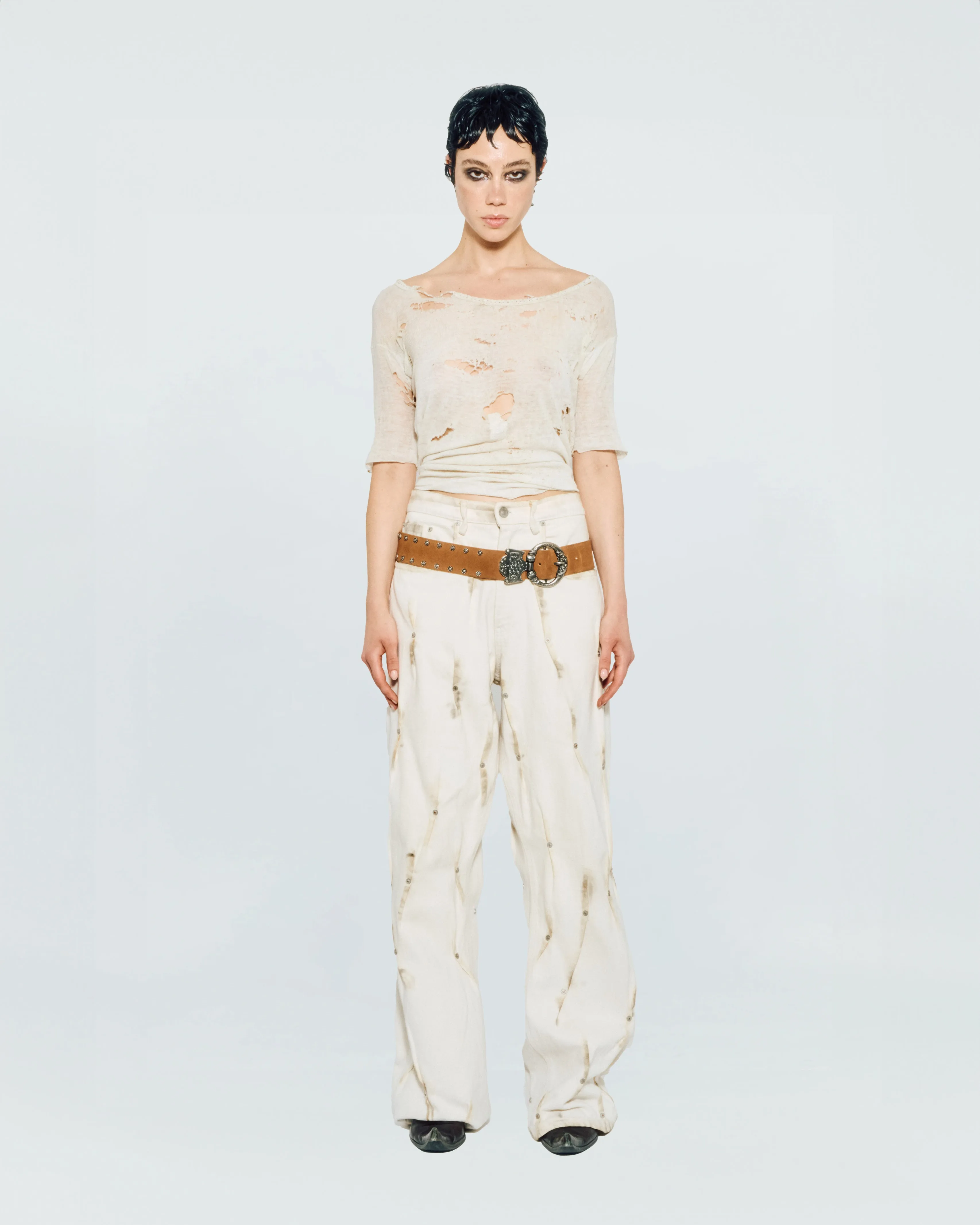 MULTI RIVET BURN PANTS sold by KUSIKOHC product image thumbnail 3