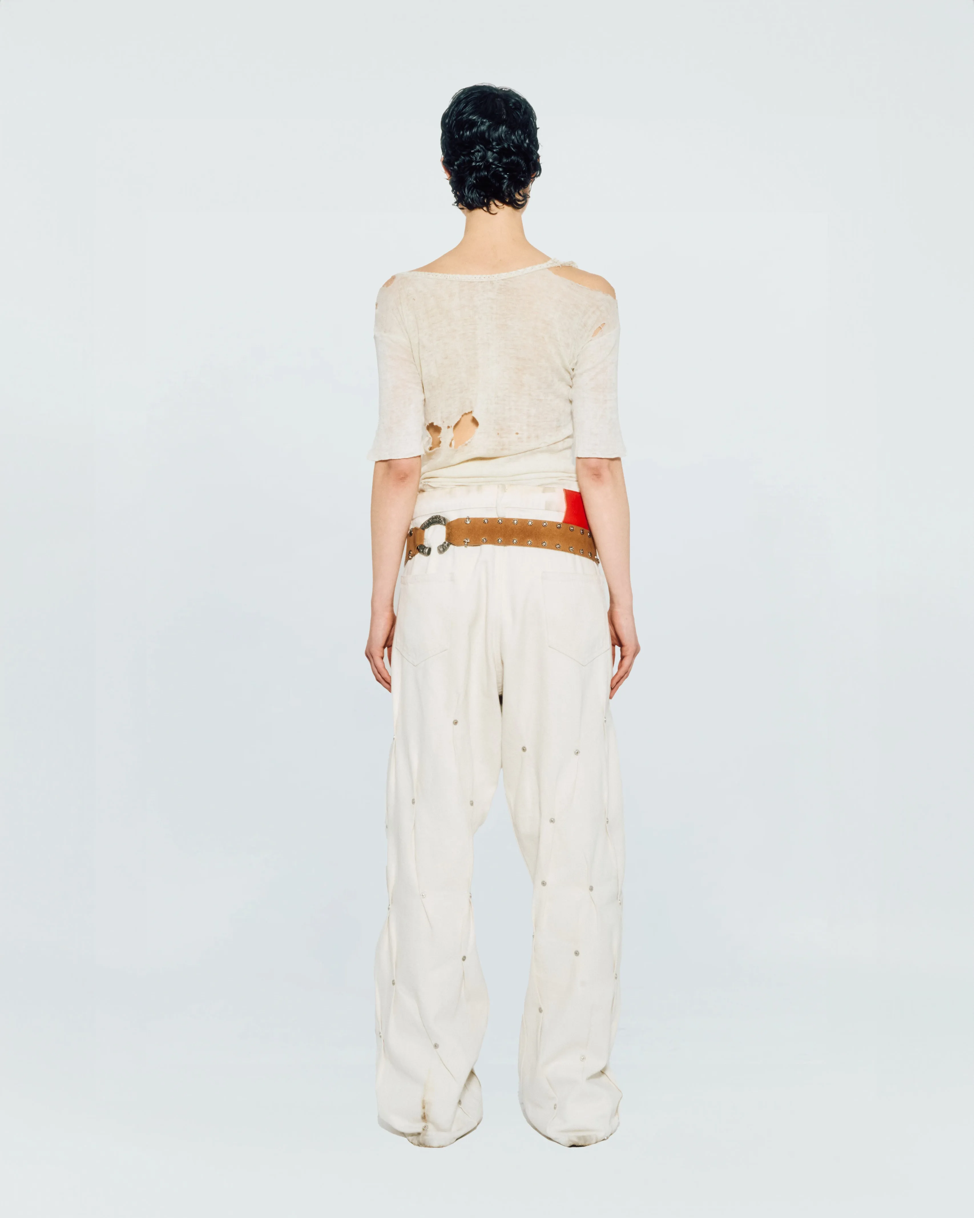 MULTI RIVET BURN PANTS sold by KUSIKOHC product image thumbnail 5