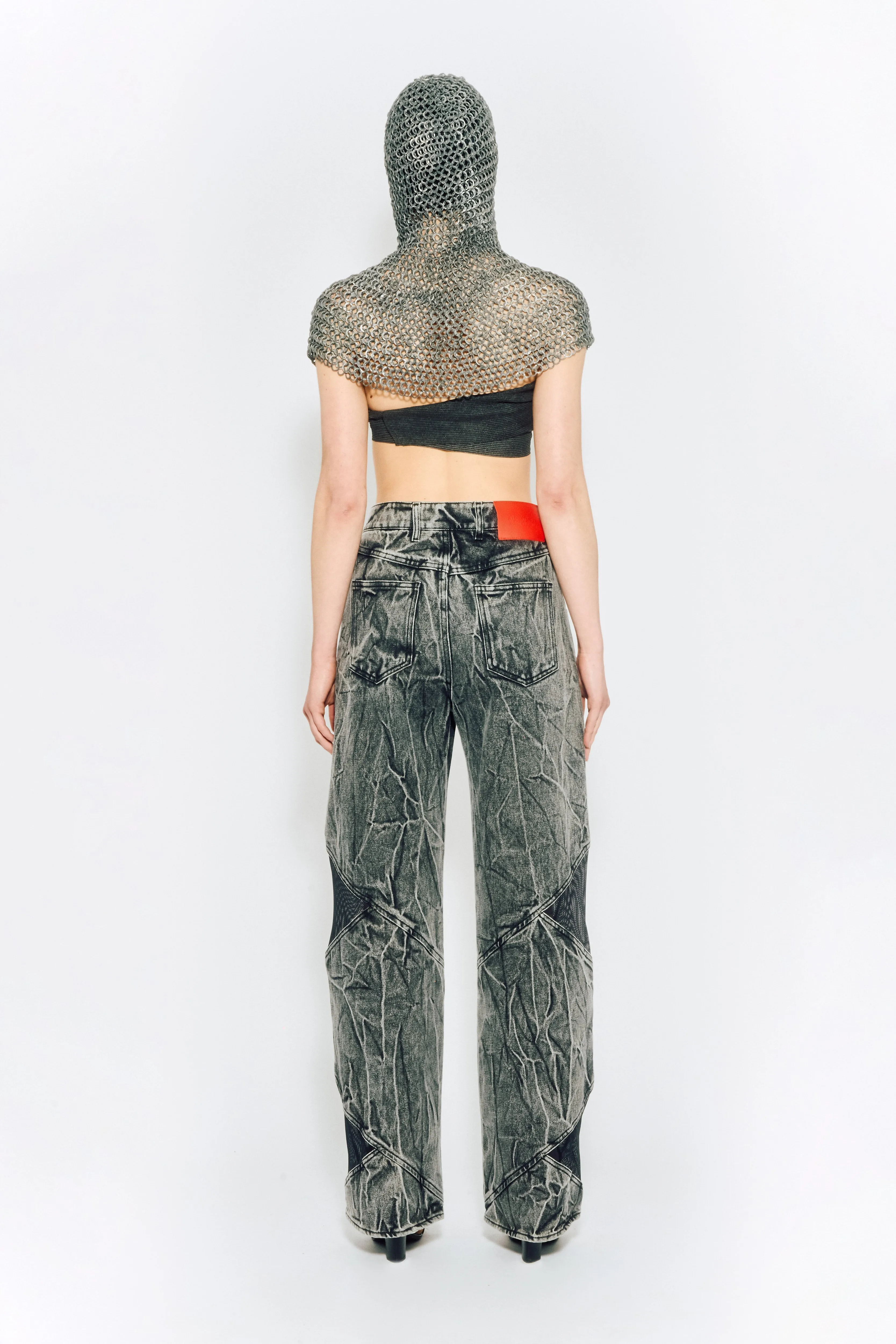 SAMPLE - MESH CUT-OUT DENIM PANTS sold by KUSIKOHC product image thumbnail 3