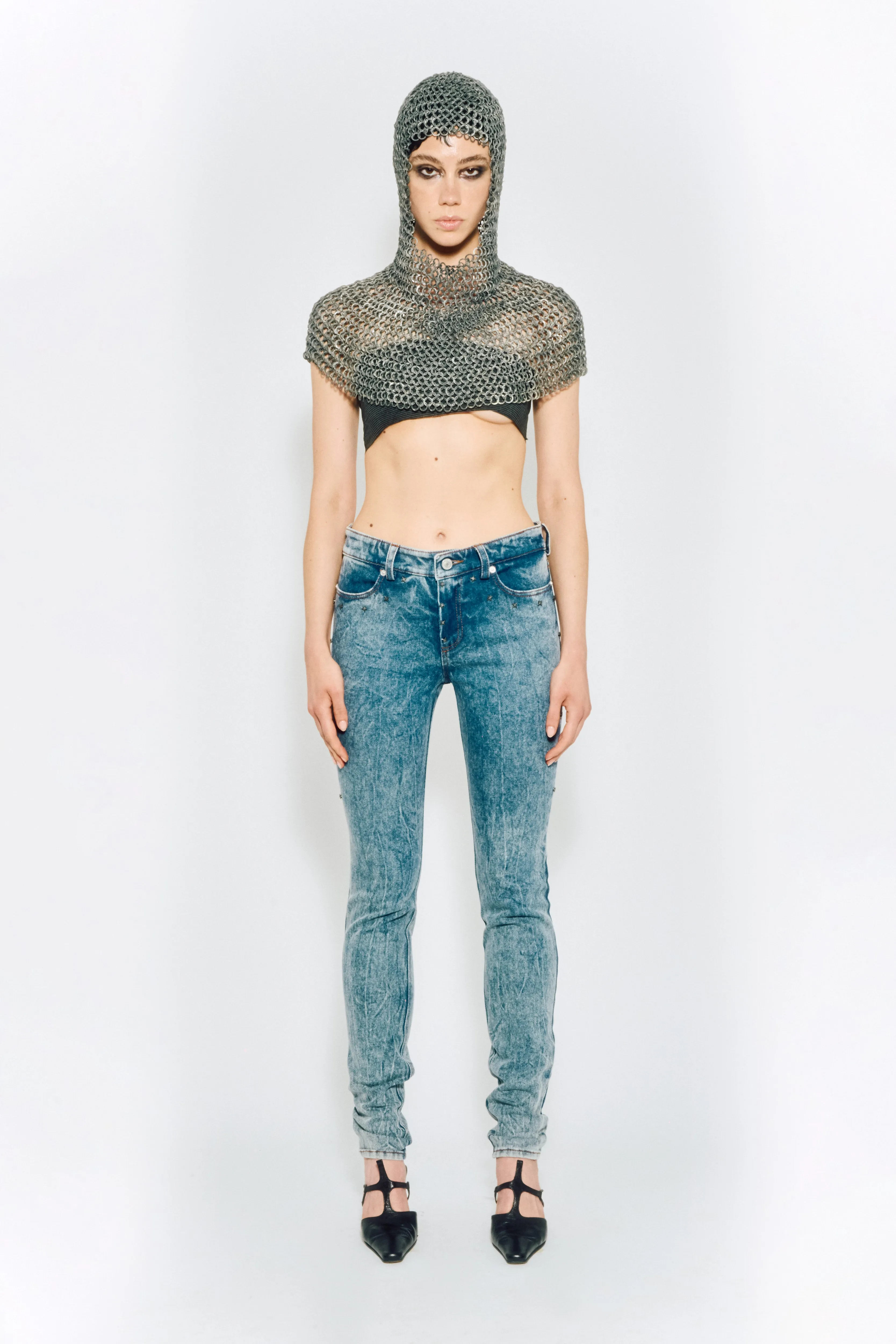 SAMPLE - SKINNY RIVET DENIM PANTS sold by KUSIKOHC