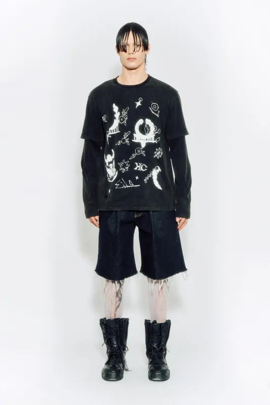 SAMPLE - LAYERED MULTI PRINT LONG sold by KUSIKOHC