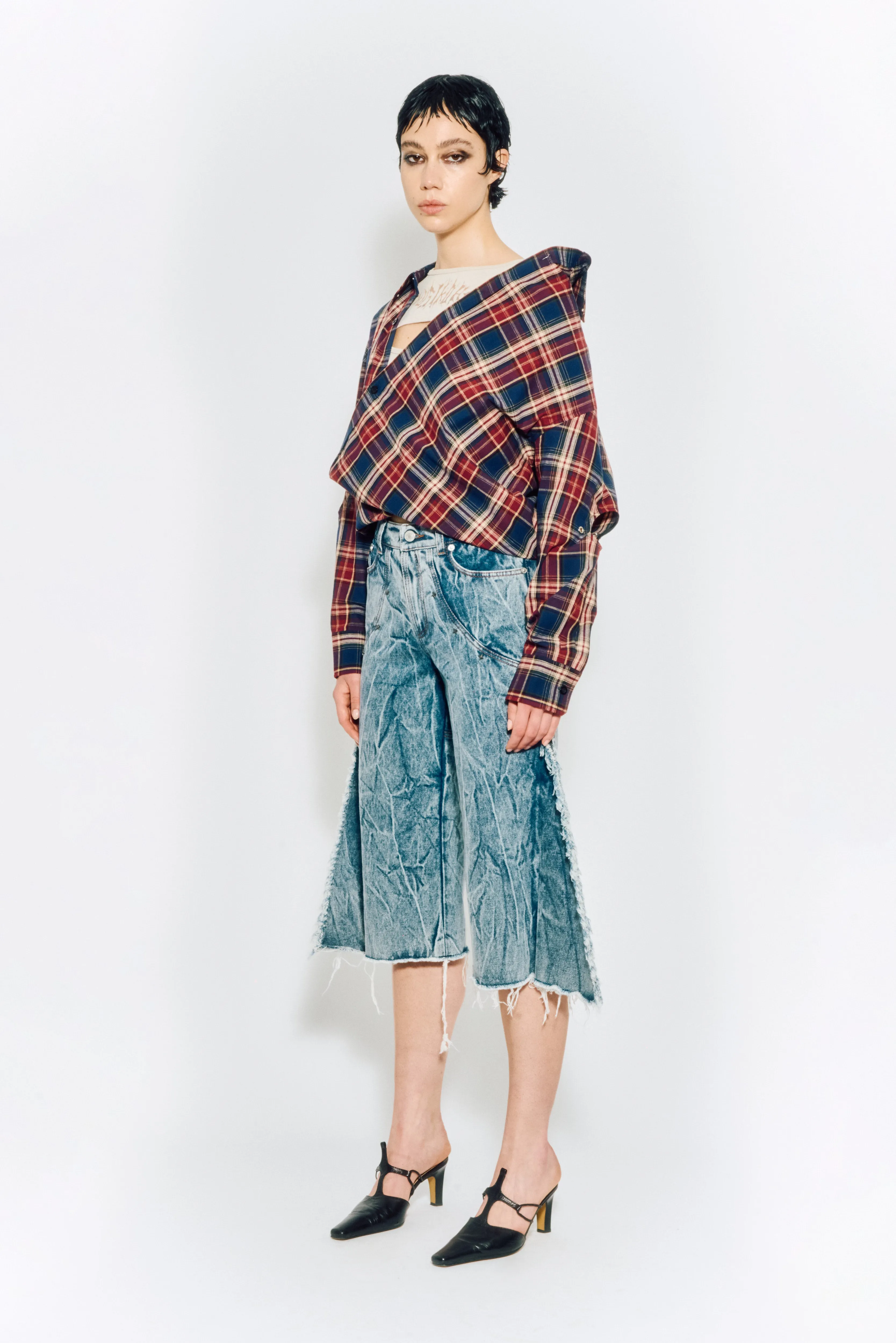 SAMPLE - WIDE DENIM SHORTS sold by KUSIKOHC product image thumbnail 2