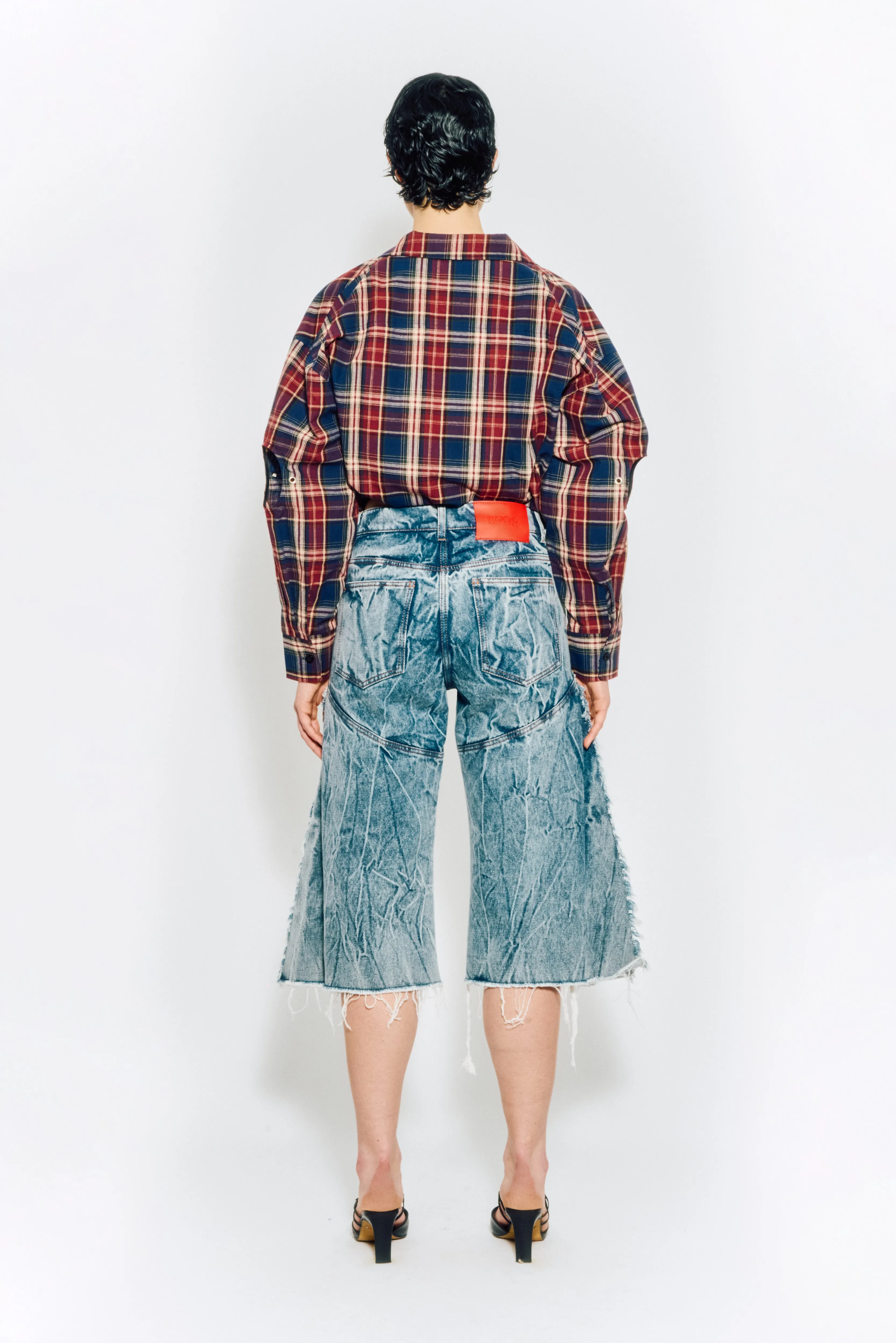 SAMPLE - WIDE DENIM SHORTS sold by KUSIKOHC product image thumbnail 3
