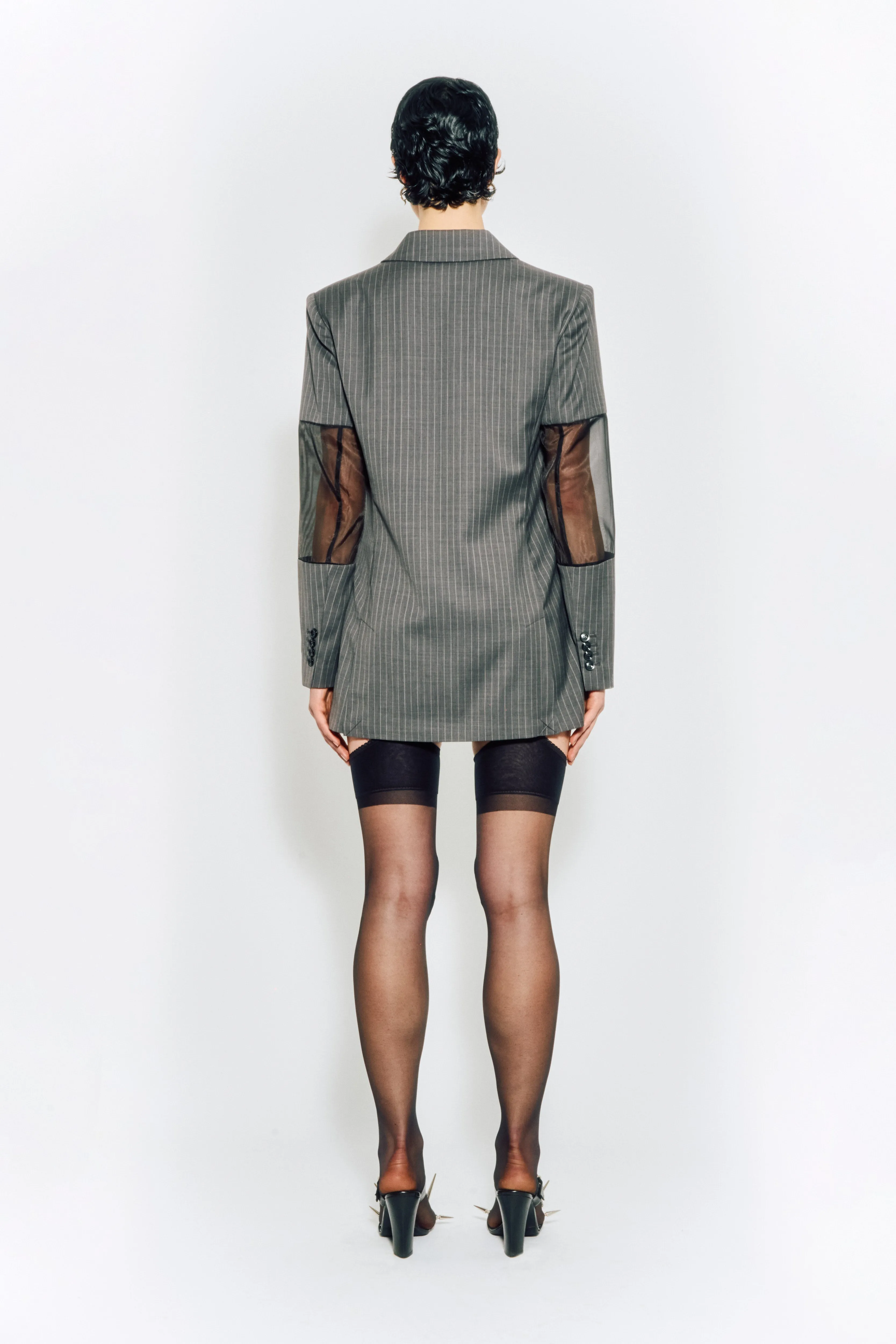 SAMPLE - MESH CUT-OUT BLAZER sold by KUSIKOHC product image thumbnail 3