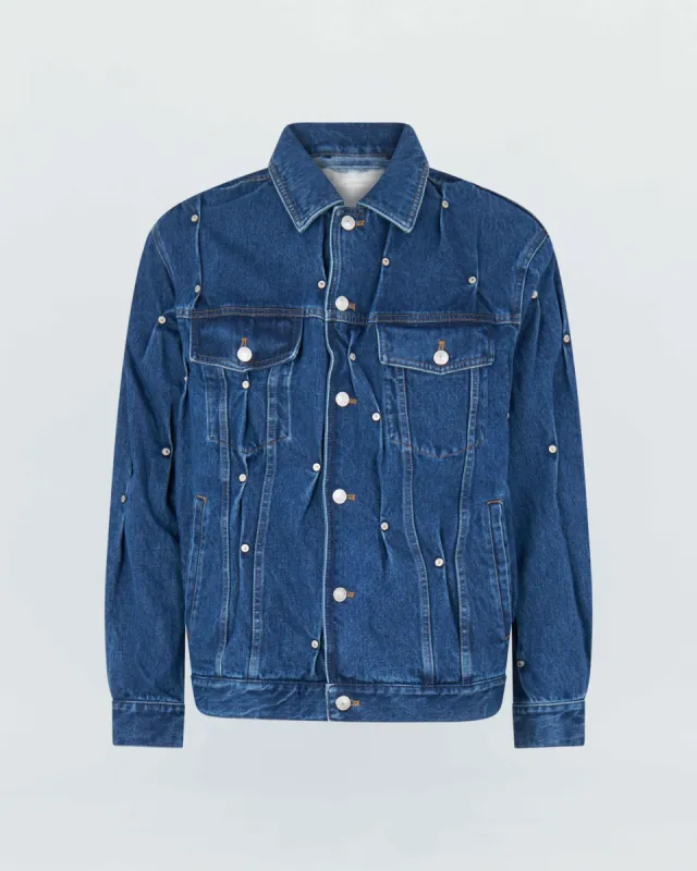 MULTI RIVET DENIM JACKET sold by KUSIKOHC