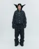 PADDED MULTI RIVET DENIM JACKET sold by KUSIKOHC