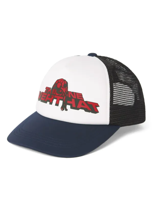 First Man Title Mesh Trucker Cap sold by thisisneverthat