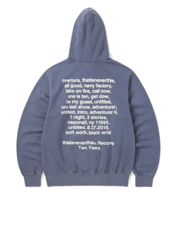 Ten Years Records Hoodie sold by thisisneverthat