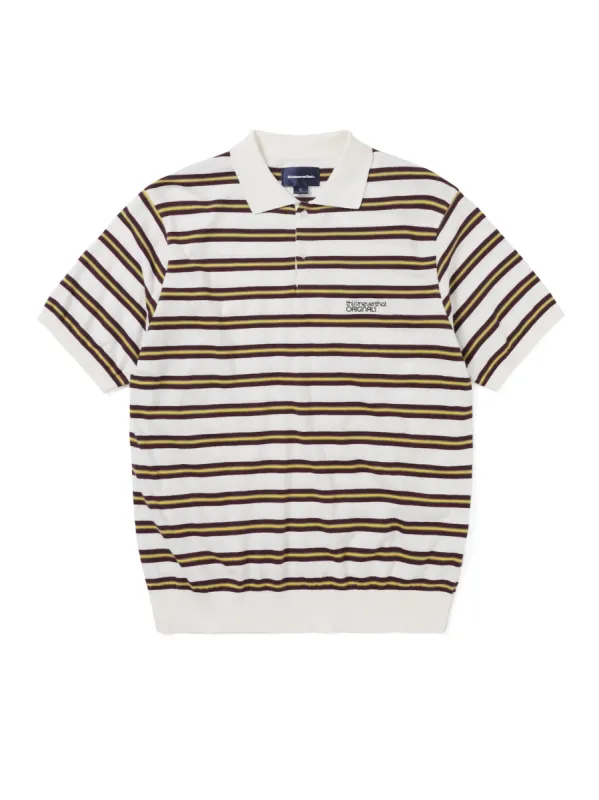 Striped Knit Polo sold by thisisneverthat