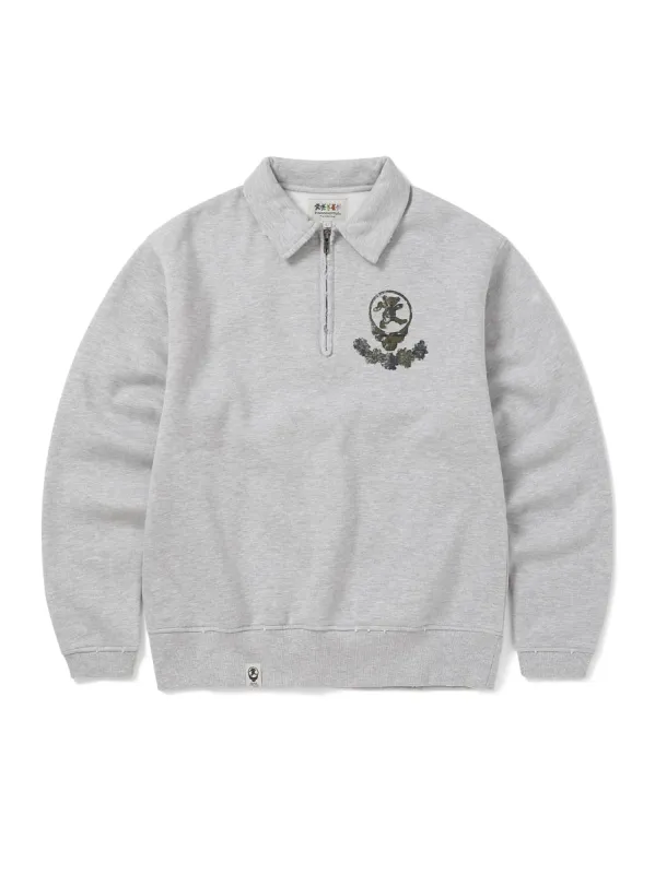 GD SYF Half Zip Polo Sweatshirt sold by thisisneverthat