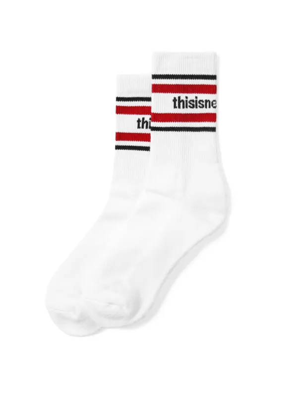 T Logo Striped Socks sold by thisisneverthat