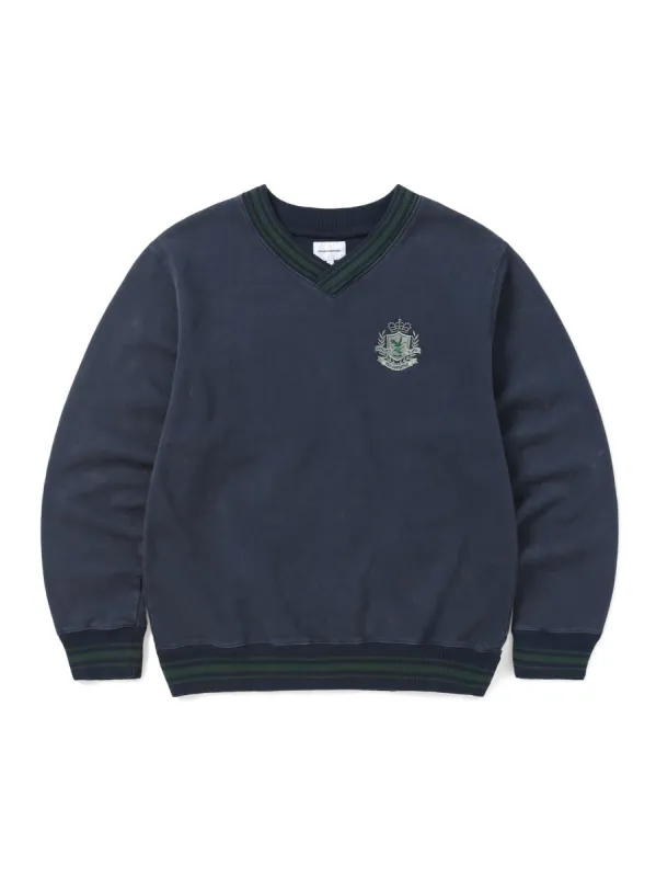 V Neck Emblem Sweatshirt sold by thisisneverthat