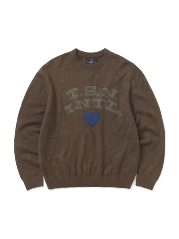 T.S.N. Heart Sweater made by thisisneverthat