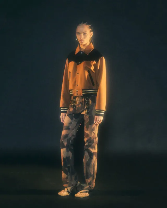 (WOMEN) MARGO WESTERN VARSITY JACKET awa454w(BROWN) made by Andersson Bell