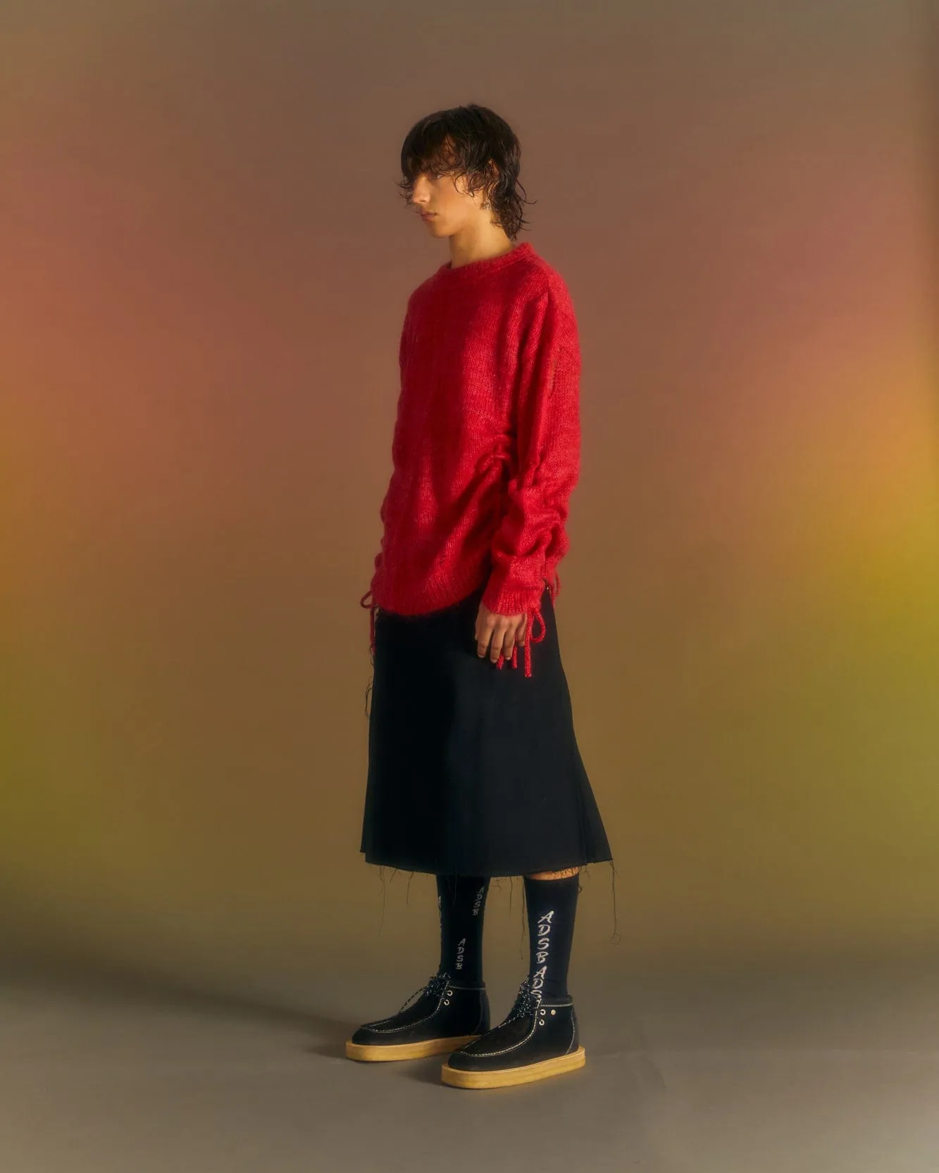 COLBINE CREW-NECK SWEATER atb1015m(RED) sold by Andersson Bell product image thumbnail 5