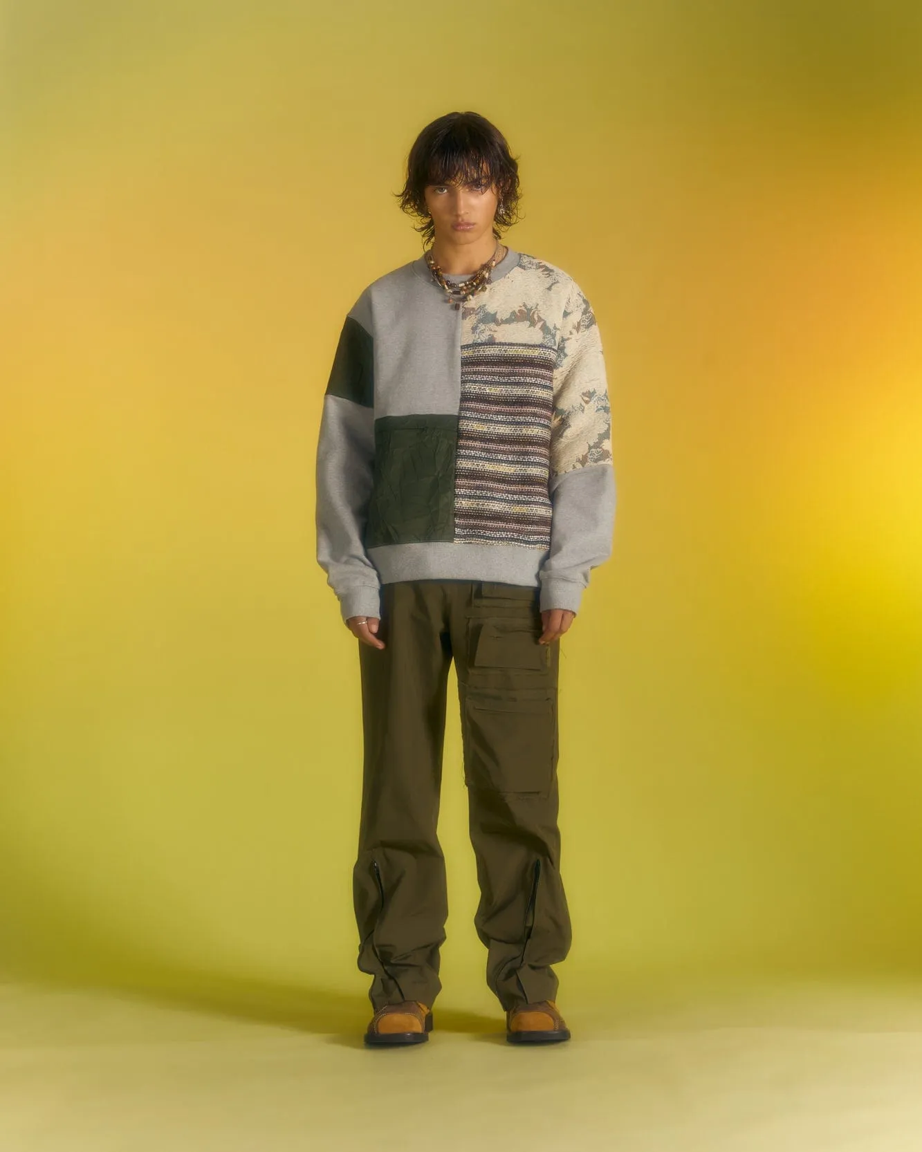 RAW EDGE MULTI-POCKET PANTS apa681m(KHAKI) sold by Andersson Bell product image thumbnail 4
