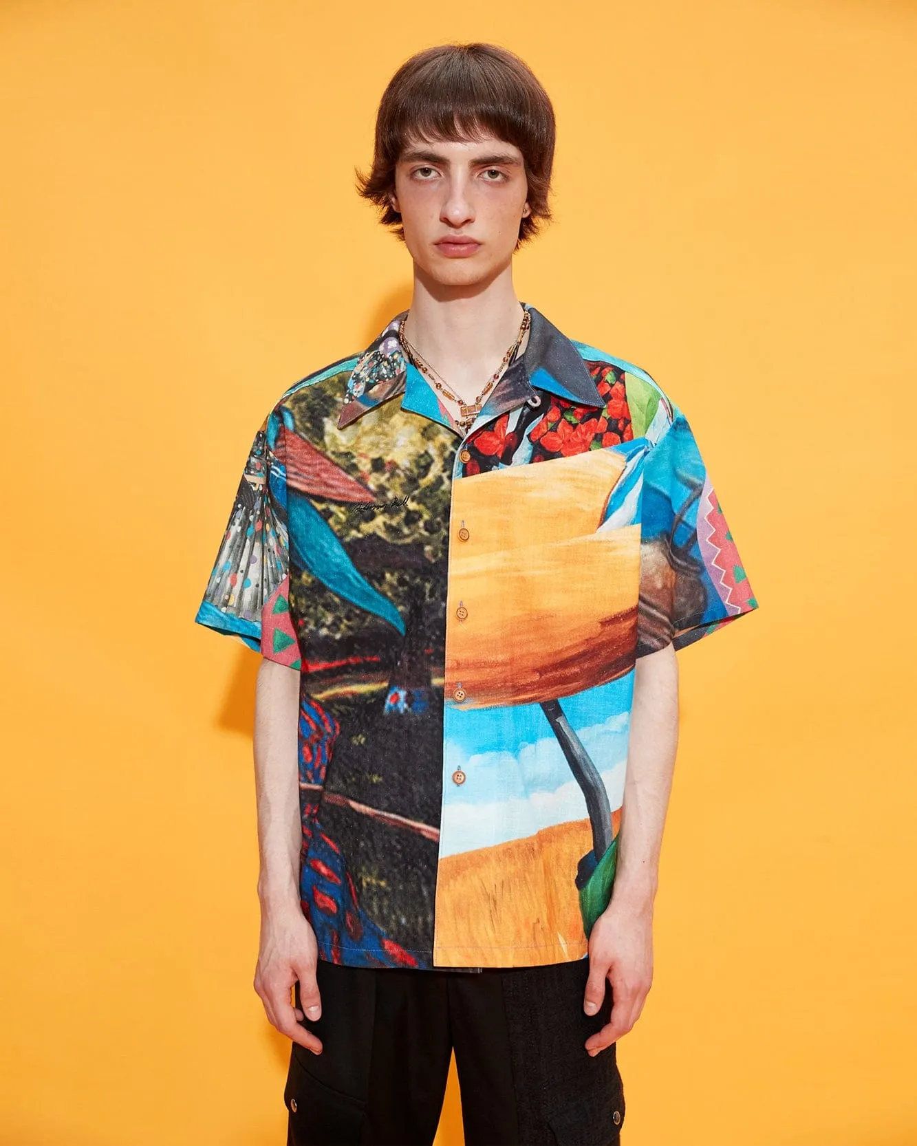 UNISEX IMPRESSIONIST PRINTED SHIRT atb685u(RED) sold by Andersson Bell product image thumbnail 4