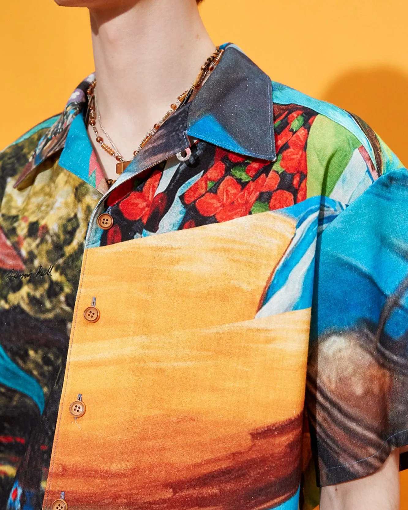 UNISEX IMPRESSIONIST PRINTED SHIRT atb685u(RED) sold by Andersson Bell product image thumbnail 5