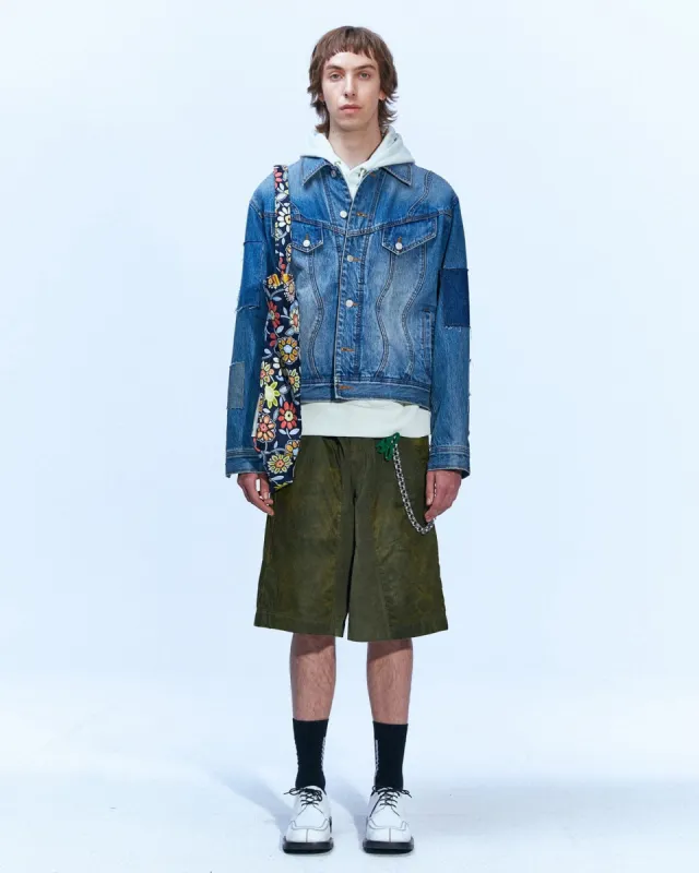 PATCHWORK DENIM JACKET awa508m(BLUE) sold by Andersson Bell