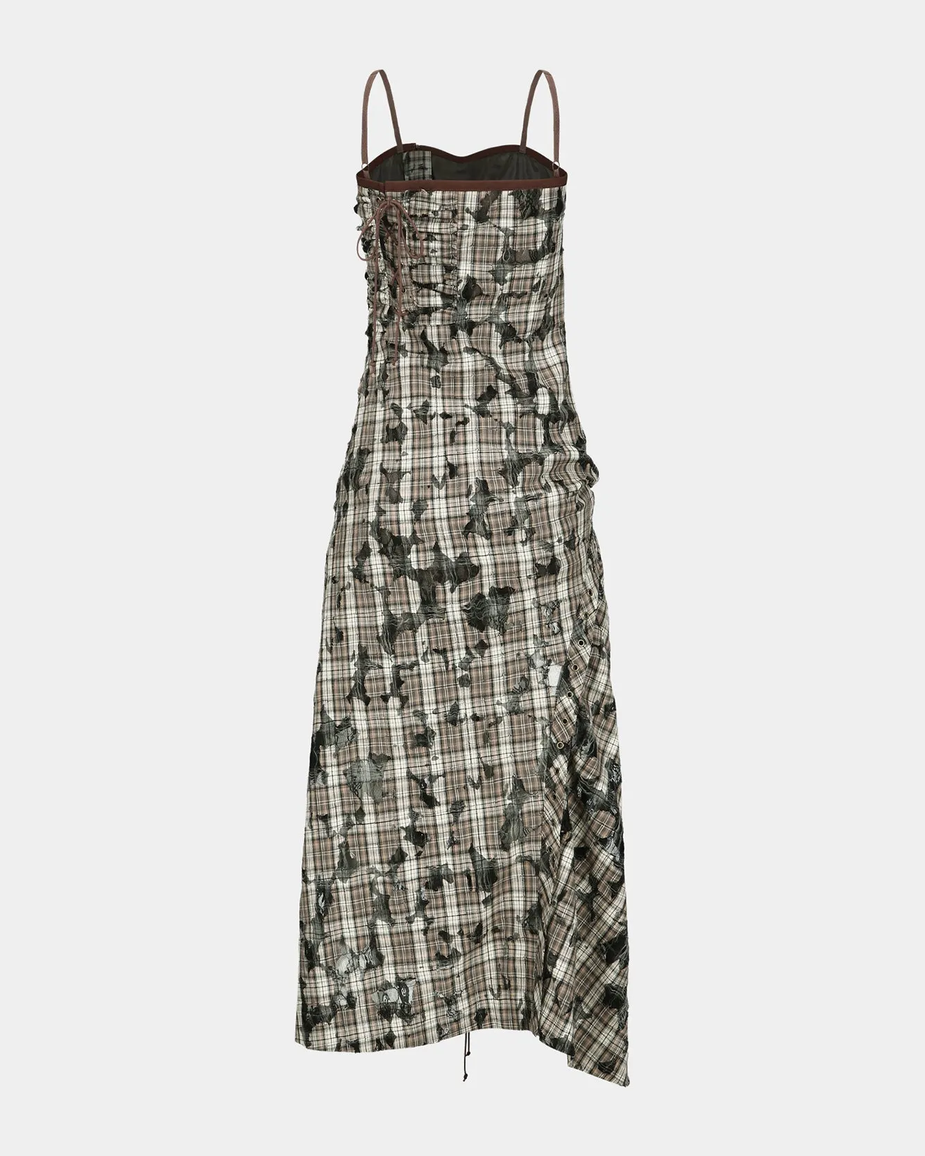 MAISIE BURNT-OUT CHECK DRESS atb1191w(BEIGE) sold by Andersson Bell product image thumbnail 4